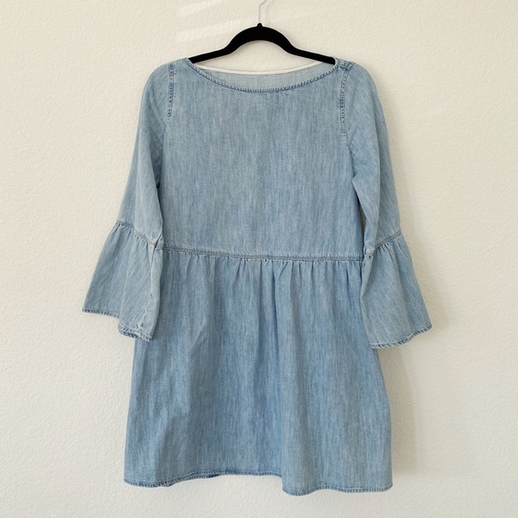 MM6 Maison Margiela Bell Sleeve Dress in Denim - Picture 2 of 3